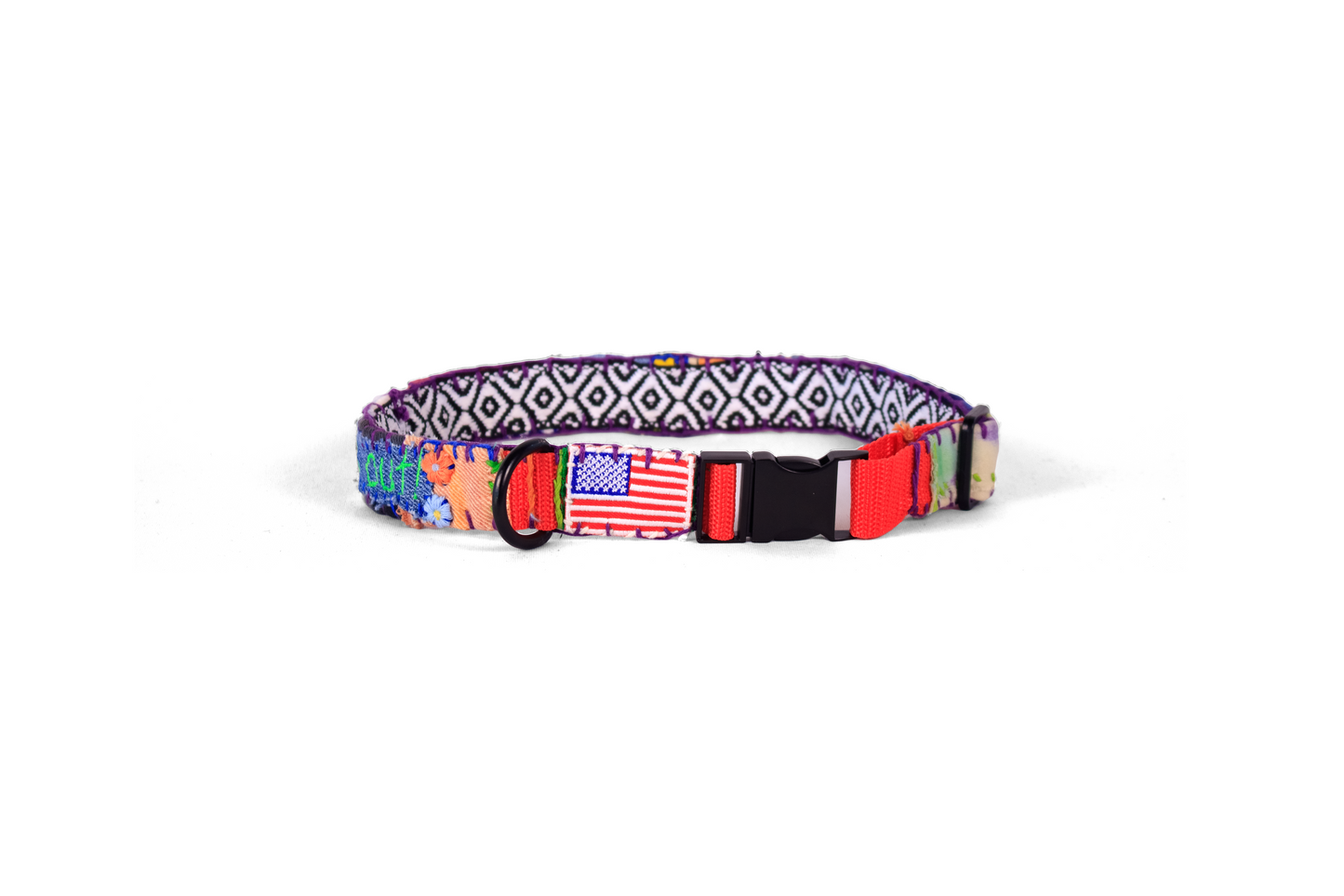 "Woof! I Let The Dogs Out!" Rag-Rug Dog Collar
