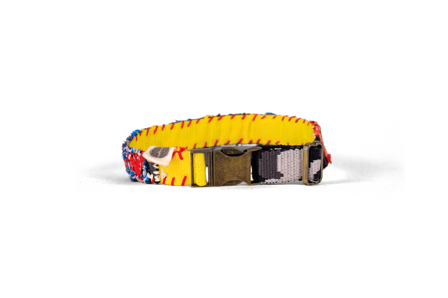 "Mom + Dog = ♥" Rag-Rug Dog Collar