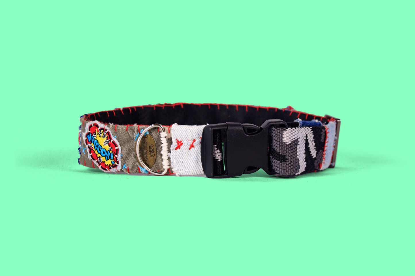 "Bama" Rag-Rug Dog Collar
