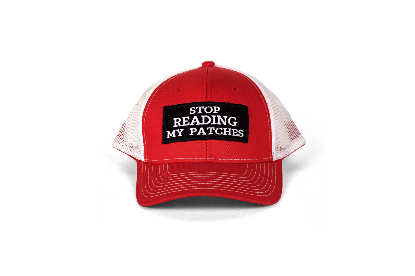 "Stop Reading My Patches" Trucker Hat