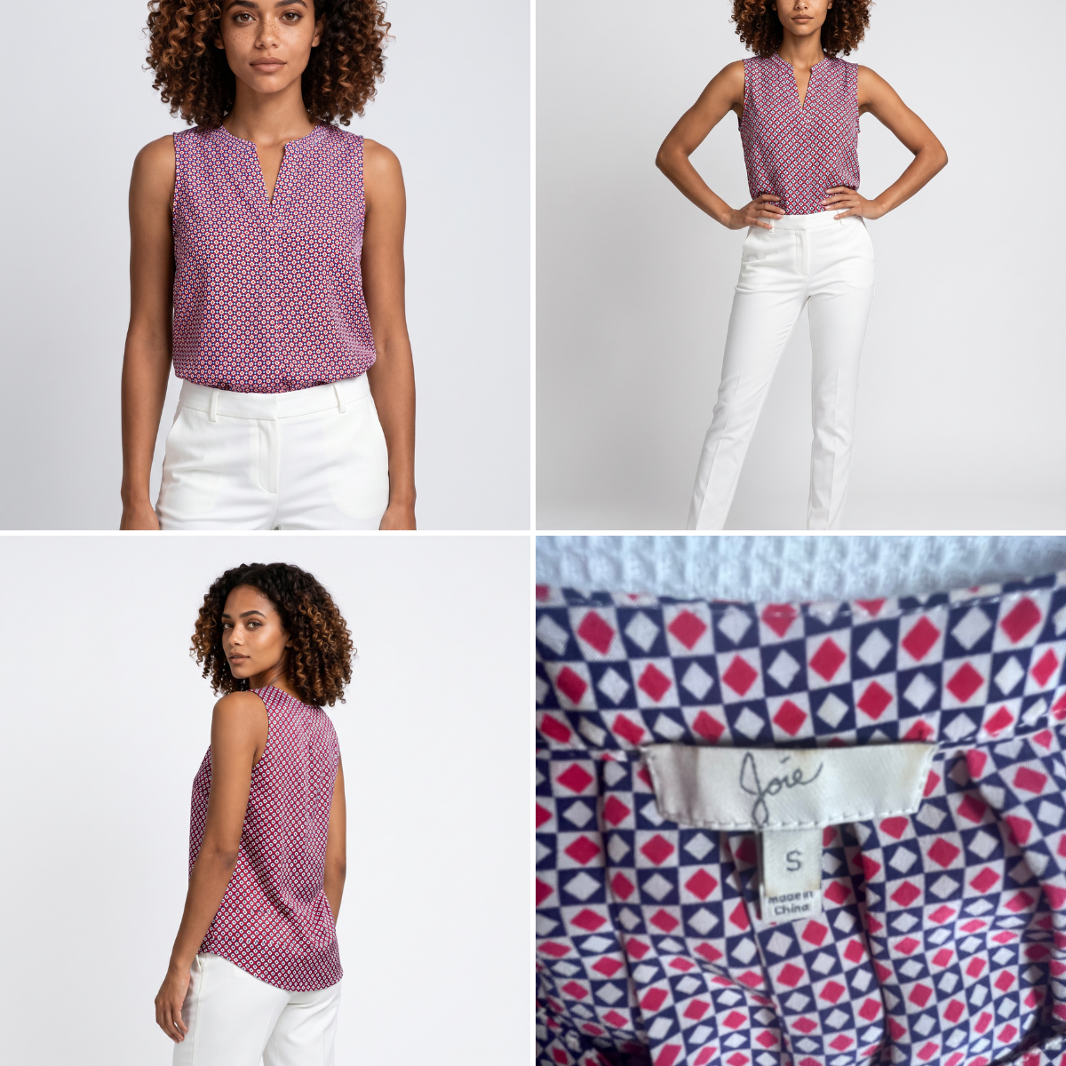 Red, White, Blue Blouse