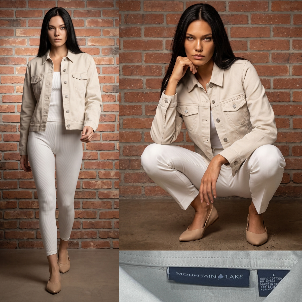 Cream Denim Jacket