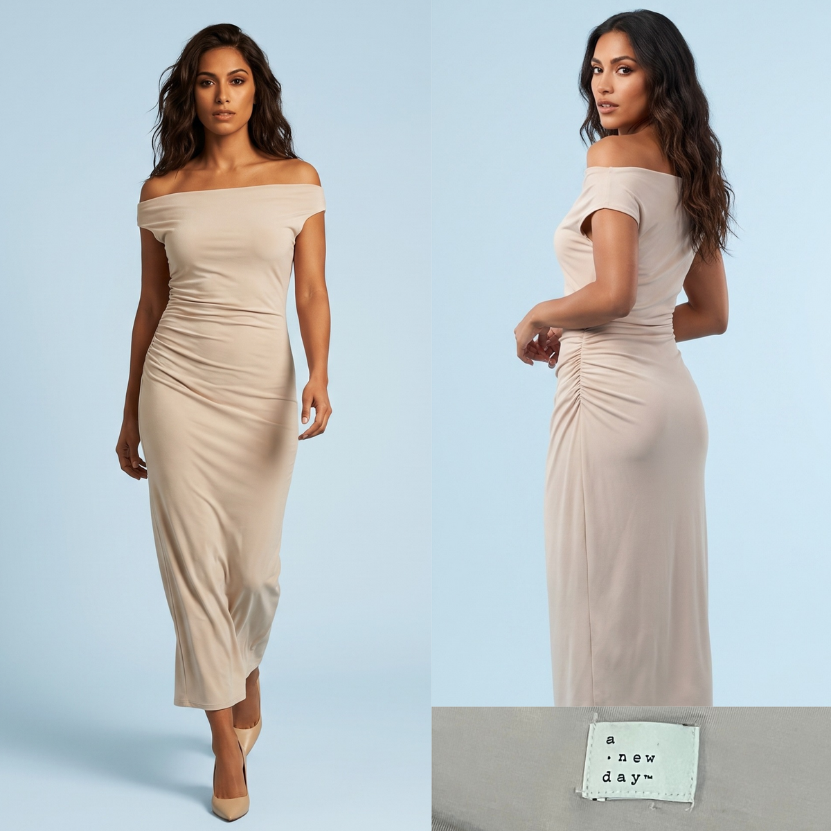 Off White Stretchy Dress