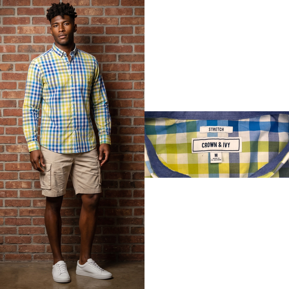 Plaid Crown & Ivy Button Up