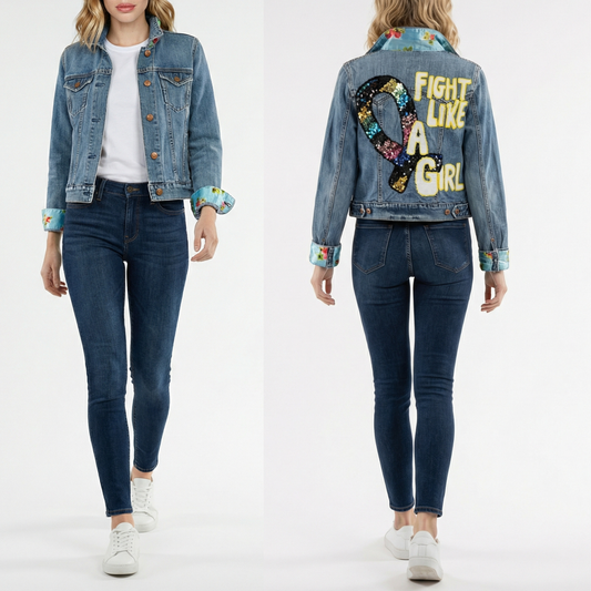 Denim Jacket Breast Cancer