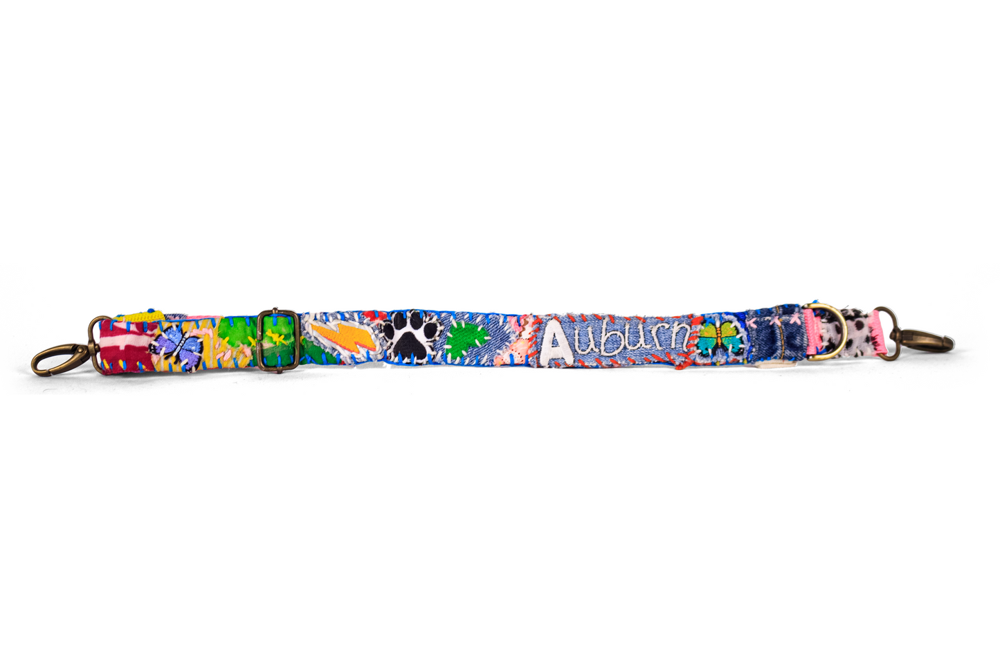 "Auburn" Rag-Rug Dog Collar