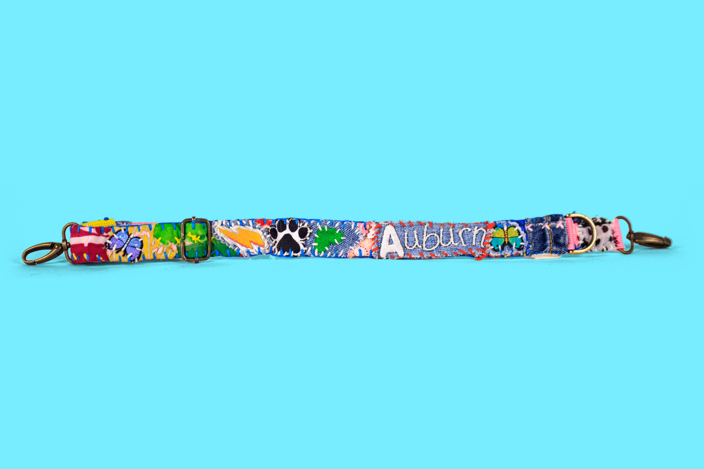 "Auburn" Rag-Rug Dog Collar