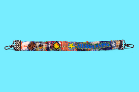"Misbehaving" Rag-Rug Dog Collar