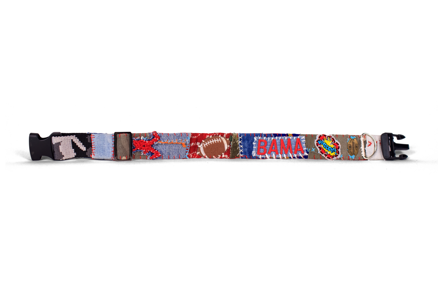 "Bama" Rag-Rug Dog Collar