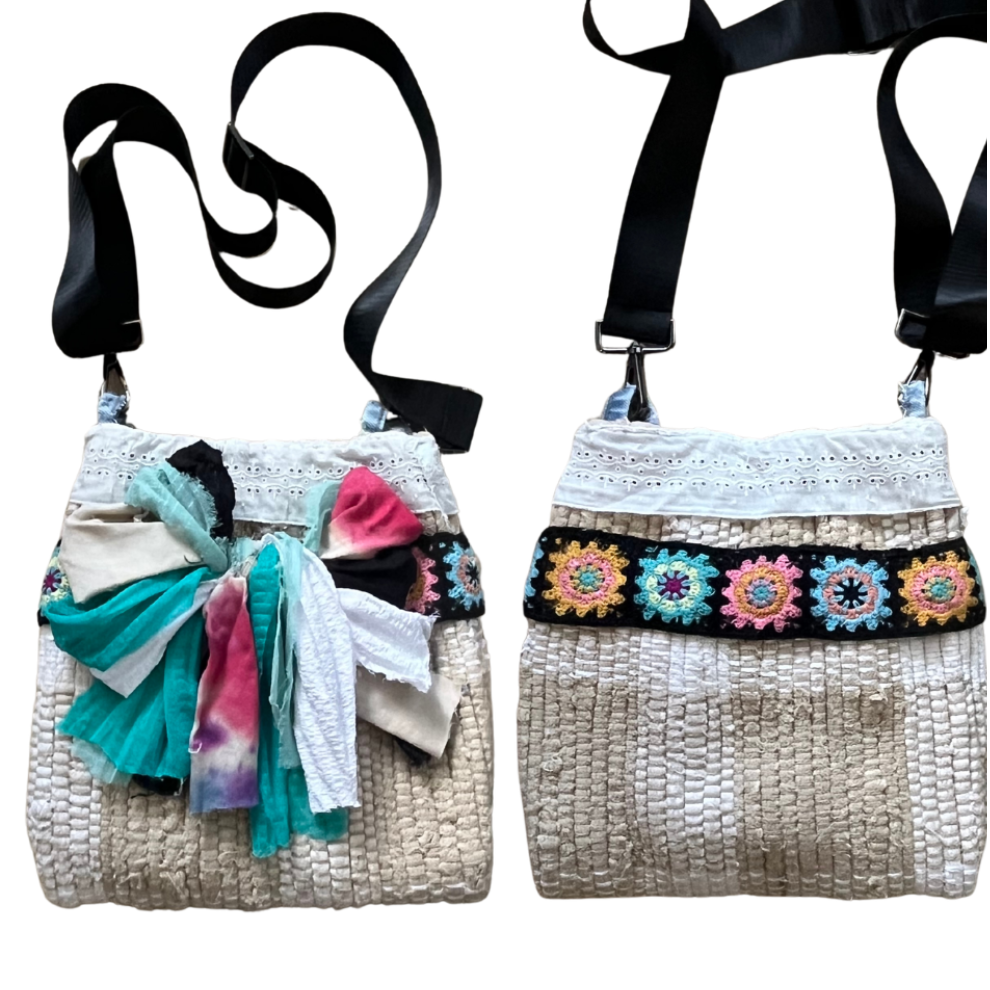 Small Hippie Bow and Lace Bag