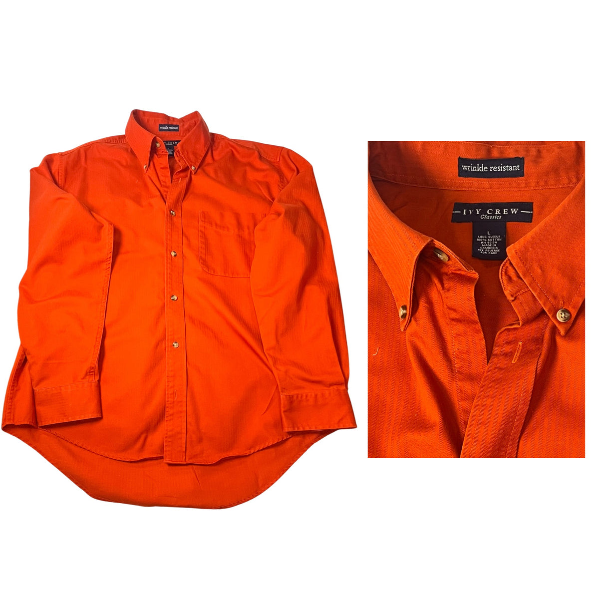 Orange Button Up