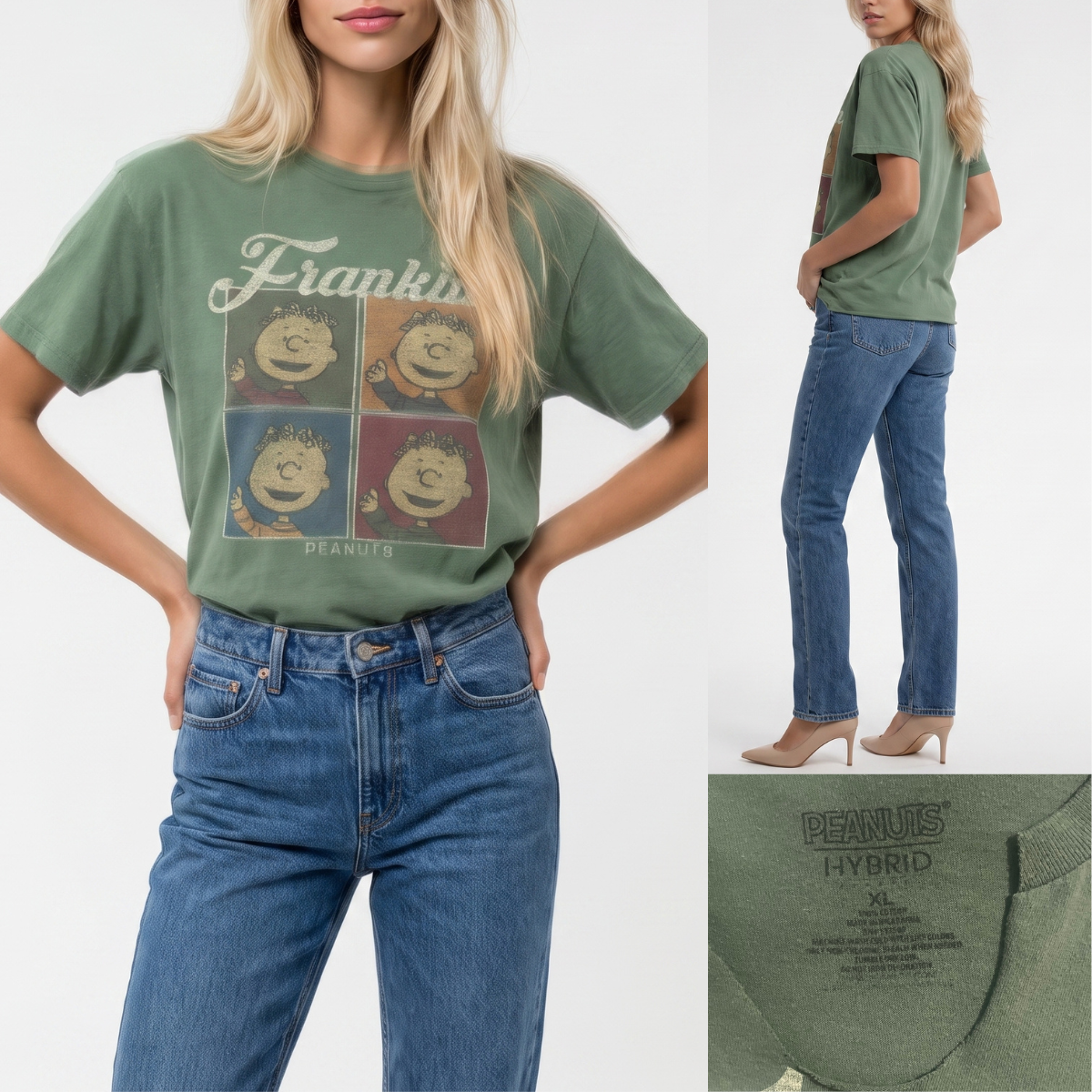 Faded Green Franklin Tee