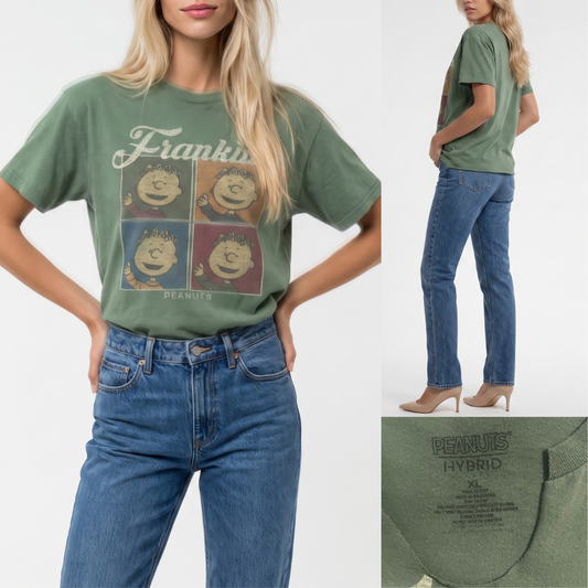 Faded Green Franklin Tee