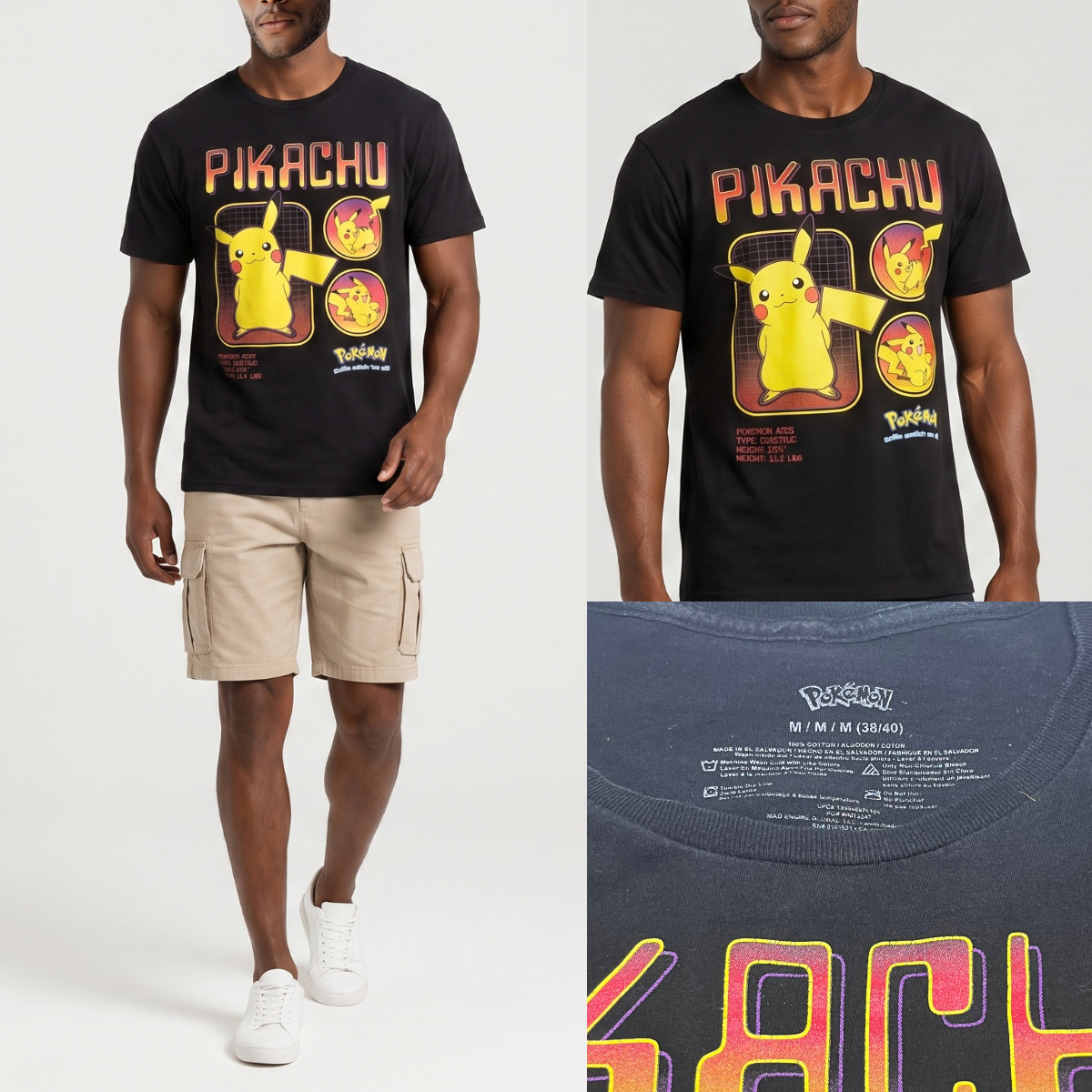 Pikachu Black Tee