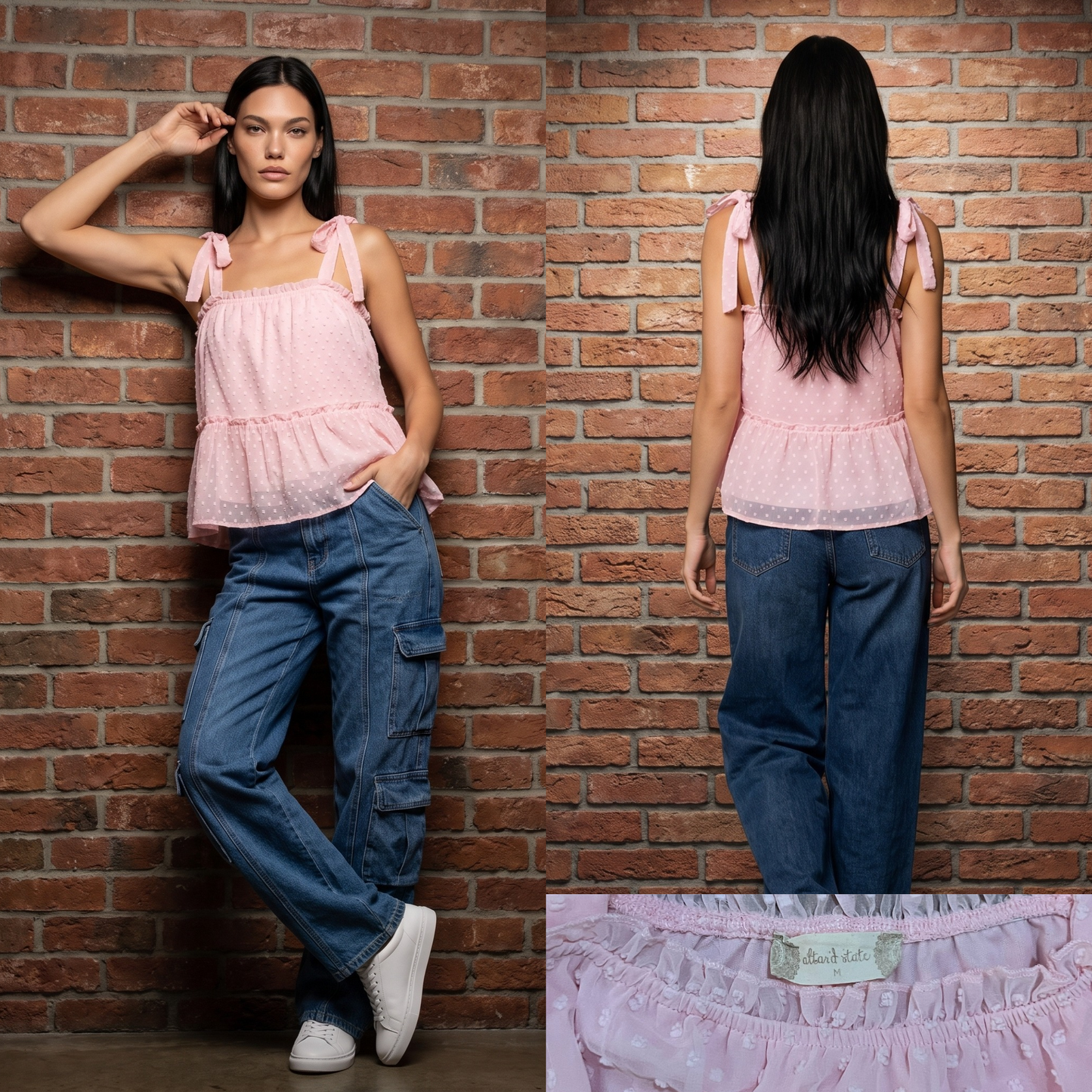 Pink Ruffle Tank Top