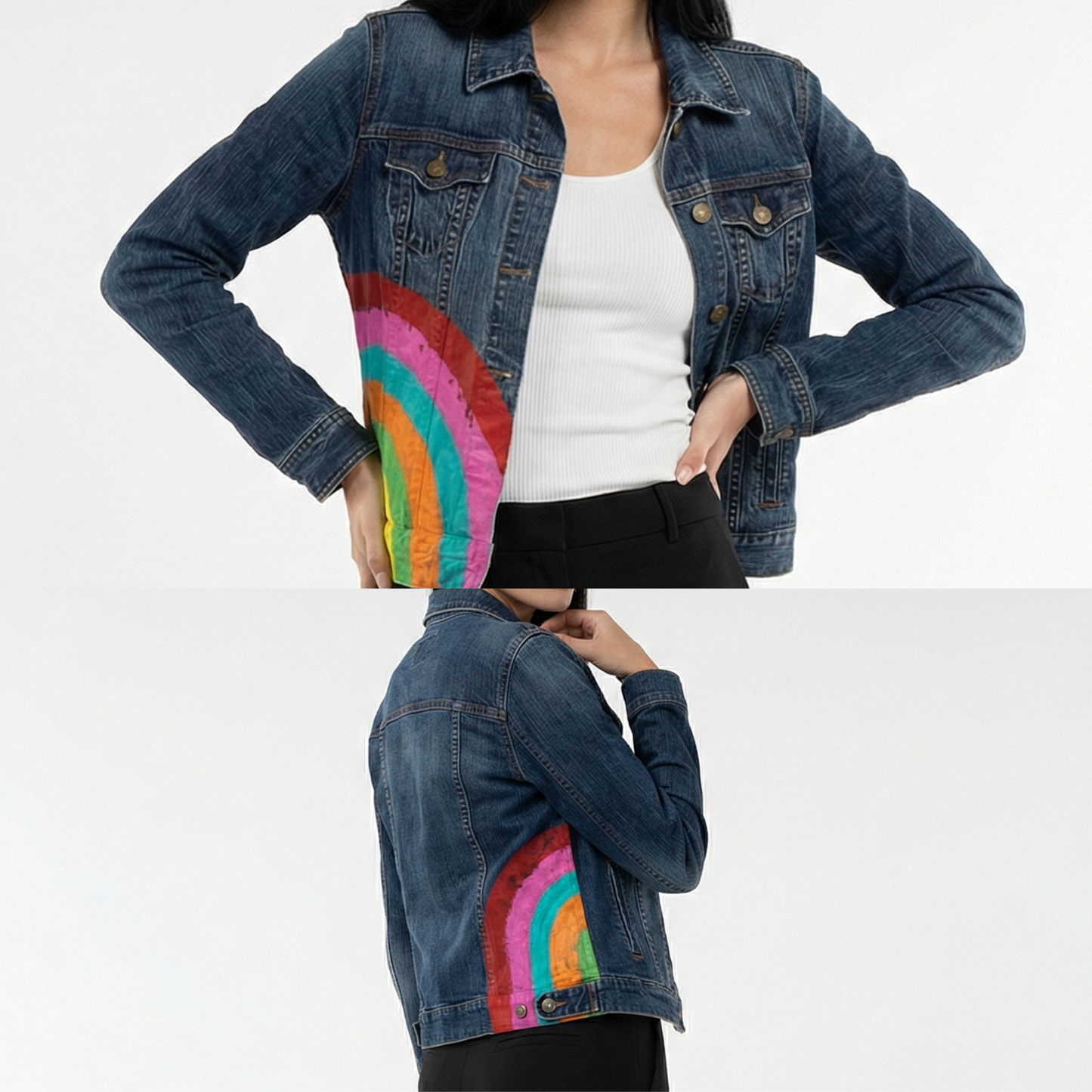 Rainbow Denim Jacket