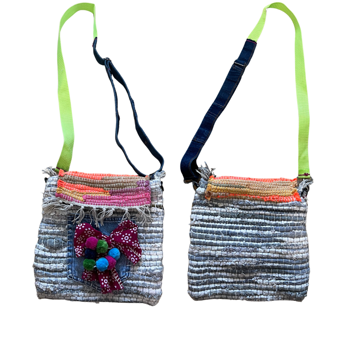 Hippie Small Pom Pom Bag