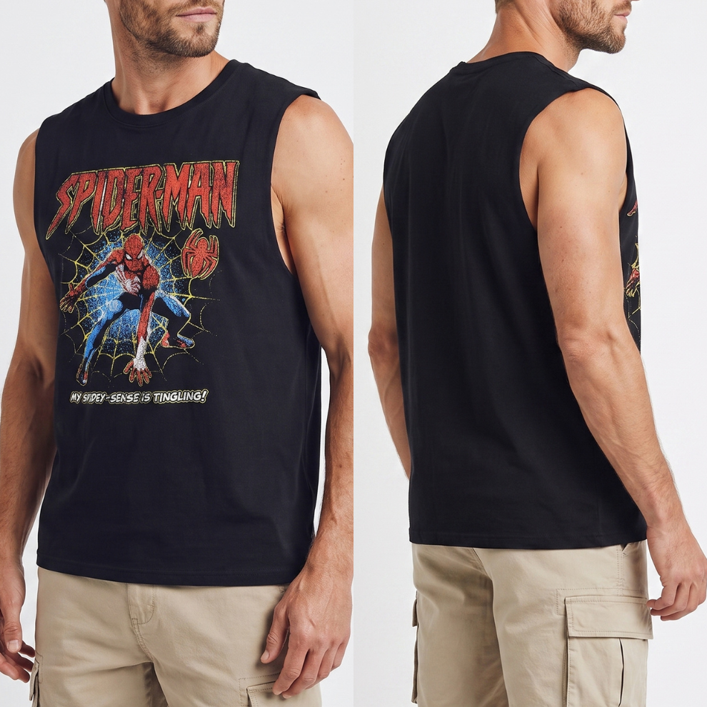 Upcycled/Remade Spiderman Tee