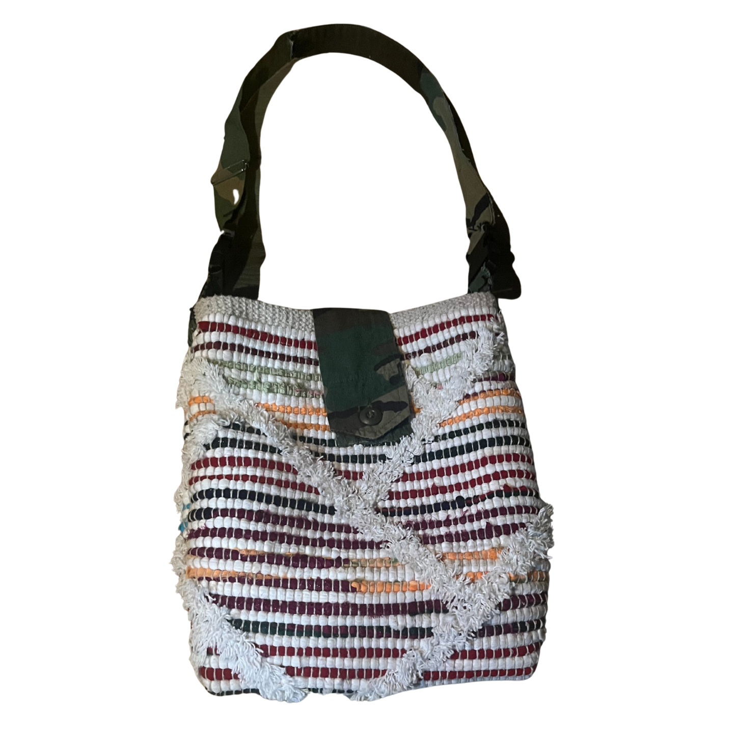 Tall Striped Camouflage Closure and Strap