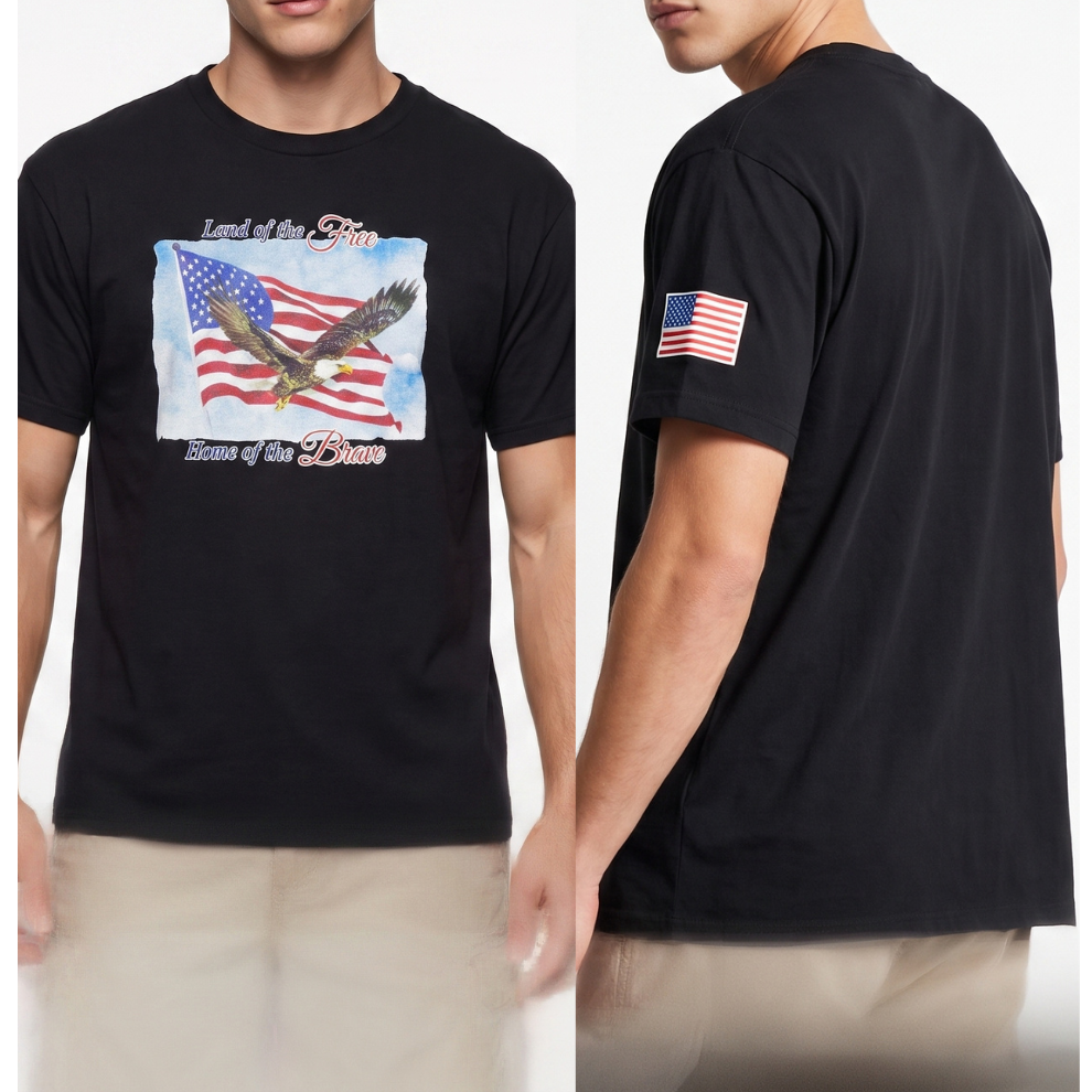 Upcycled/Remade "Home of the Brave" Tee