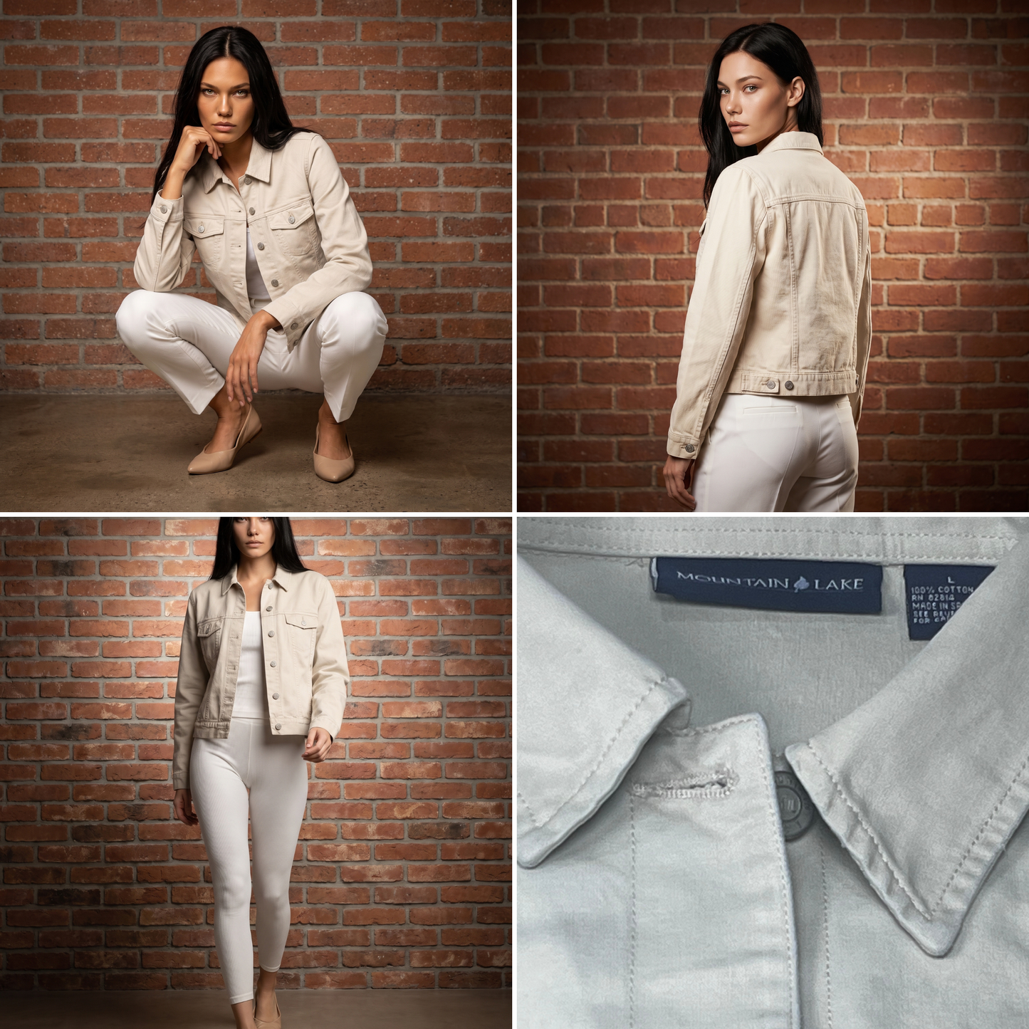Cream Denim Jacket