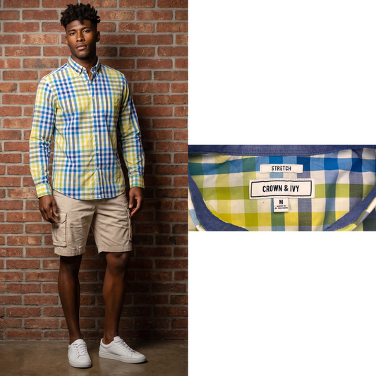 Plaid Crown & Ivy Button Up